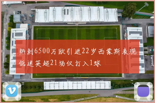 热刺6500万欧引进22岁西蒙斯表现低迷英超21场仅打入1球